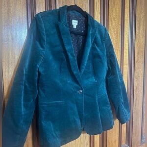 J.Crew emerald Green velvet blazer
